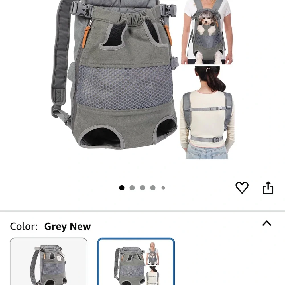 DogLemi Pet Carrier Backpack in Gray